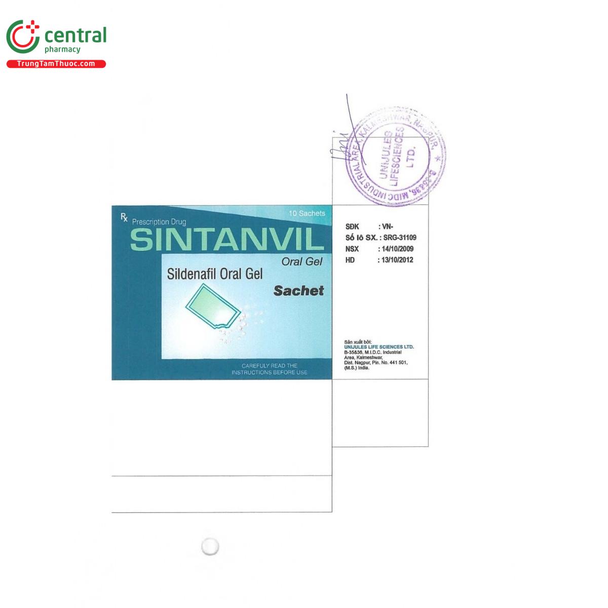 thuoc sintanvil oral gel 100mg 5 A0067
