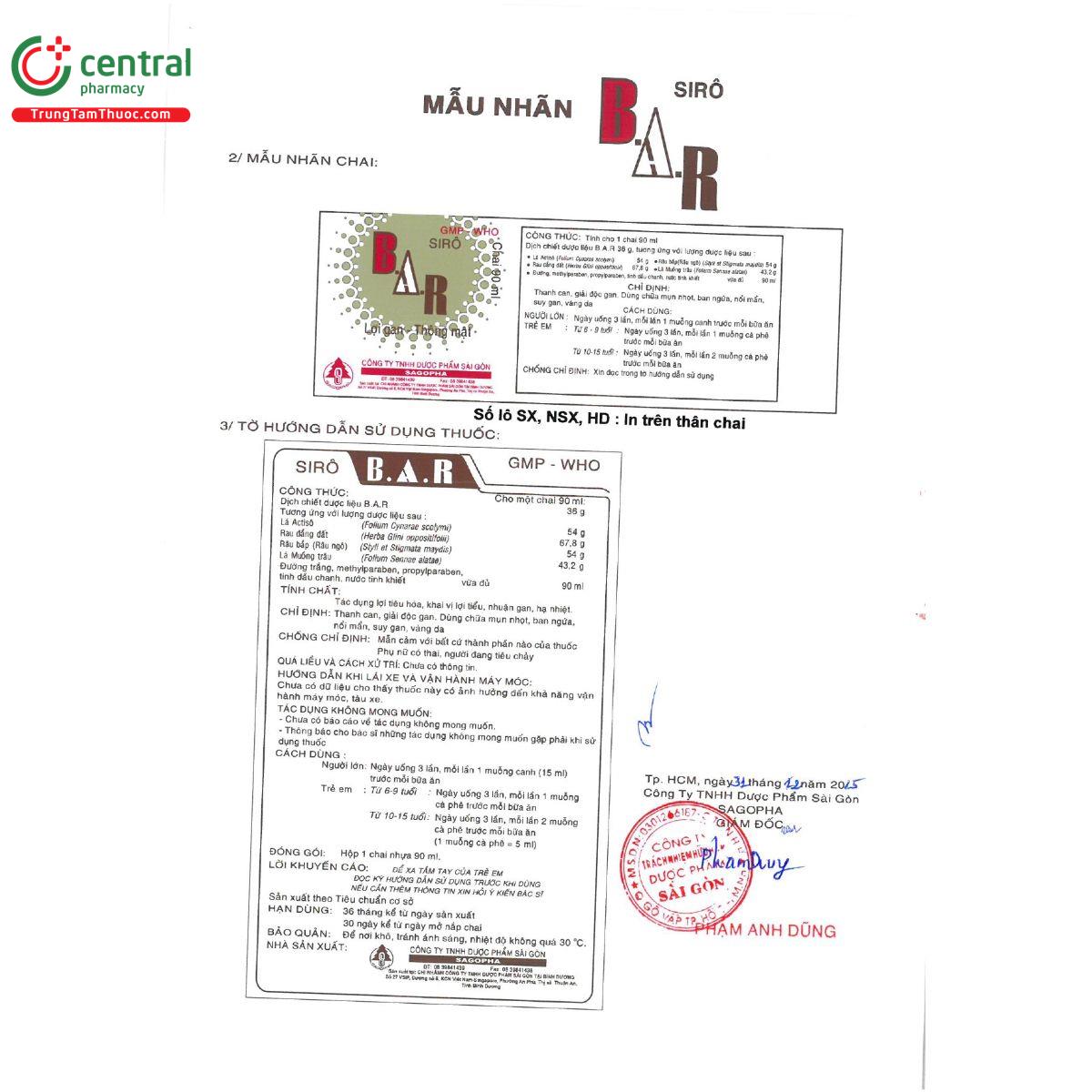 thuoc siro bar sagopha 4 G2440 thuoc siro bar sagopha 4 G2440