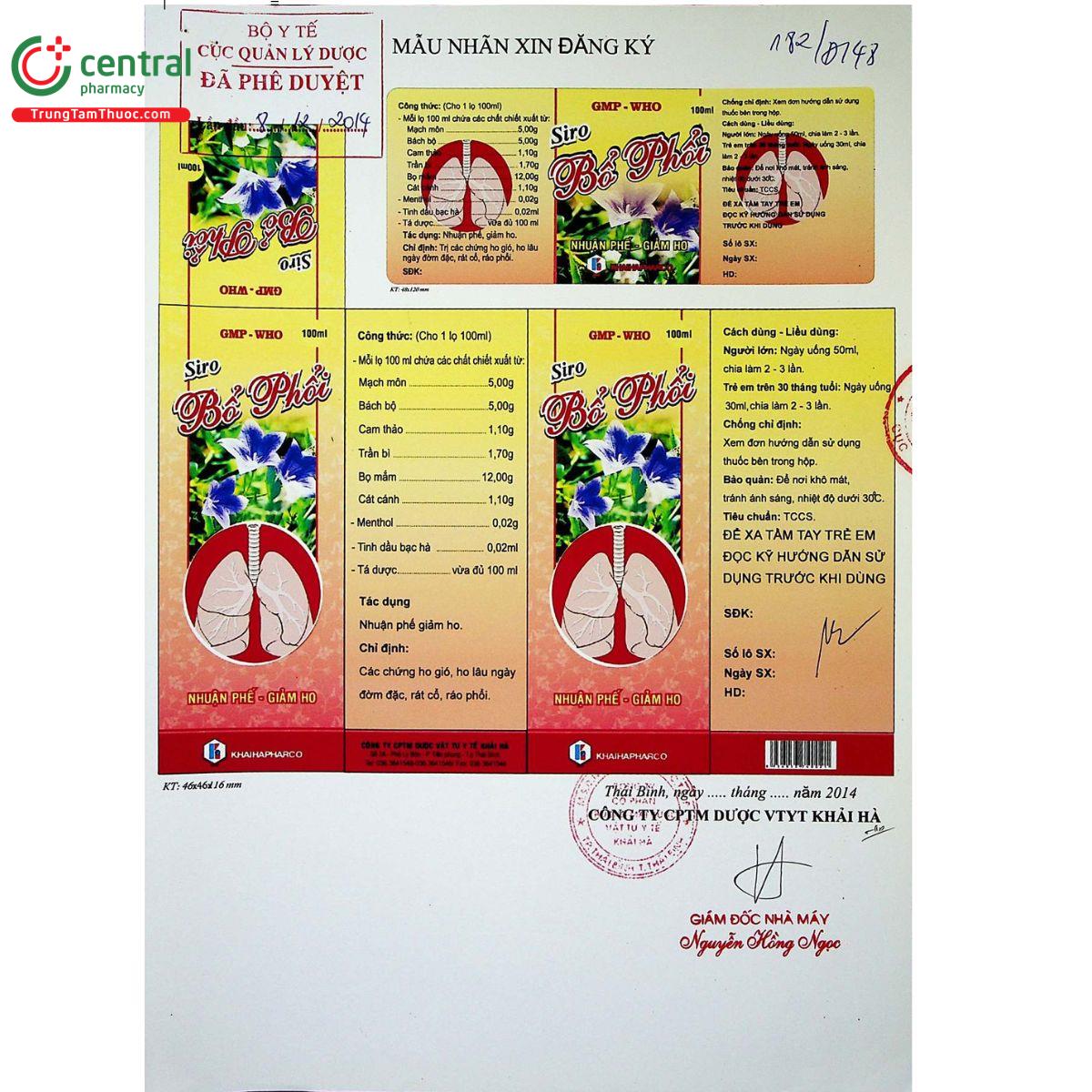 thuoc siro bo phoi khaihapharco 3 U8730 thuoc siro bo phoi khaihapharco 3 U8730