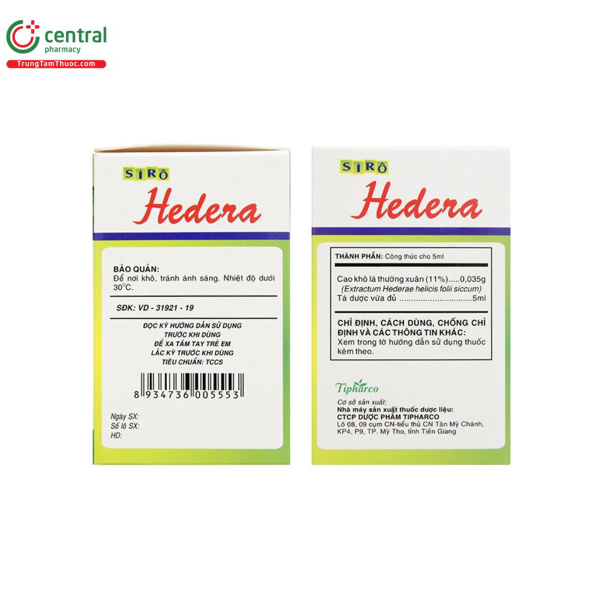 thuoc siro hedera tipharco goi 5ml 10 C1655