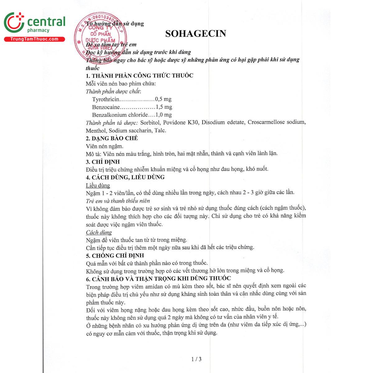 thuoc sohagecin 3 J3714 thuoc sohagecin 3 J3714