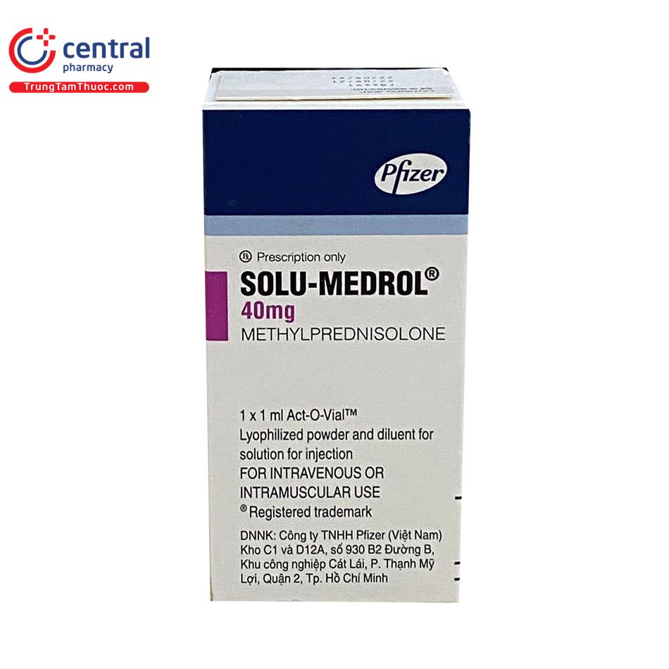 Thuốc Solu-Medrol 40mg: tác dụng, cách dùng và lưu ý sử dụng