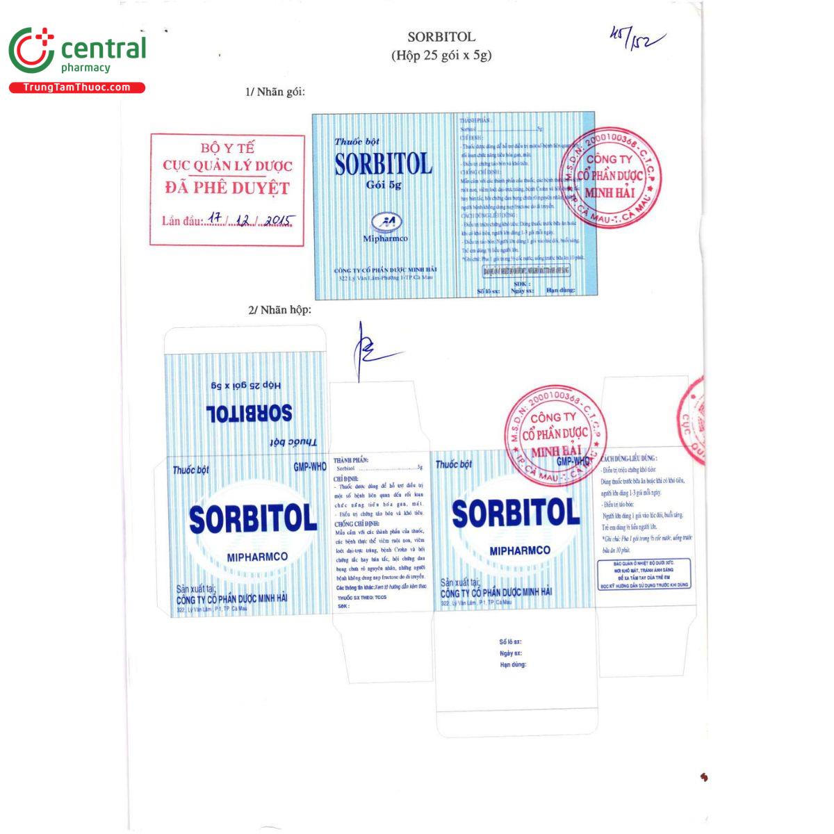 thuoc sorbitol 5g mipharmco E1360 thuoc sorbitol 5g mipharmco E1360