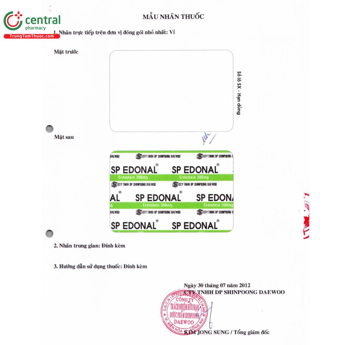 thuoc sp edonal 300mg 2 S7755 thuoc sp edonal 300mg 2 S7755