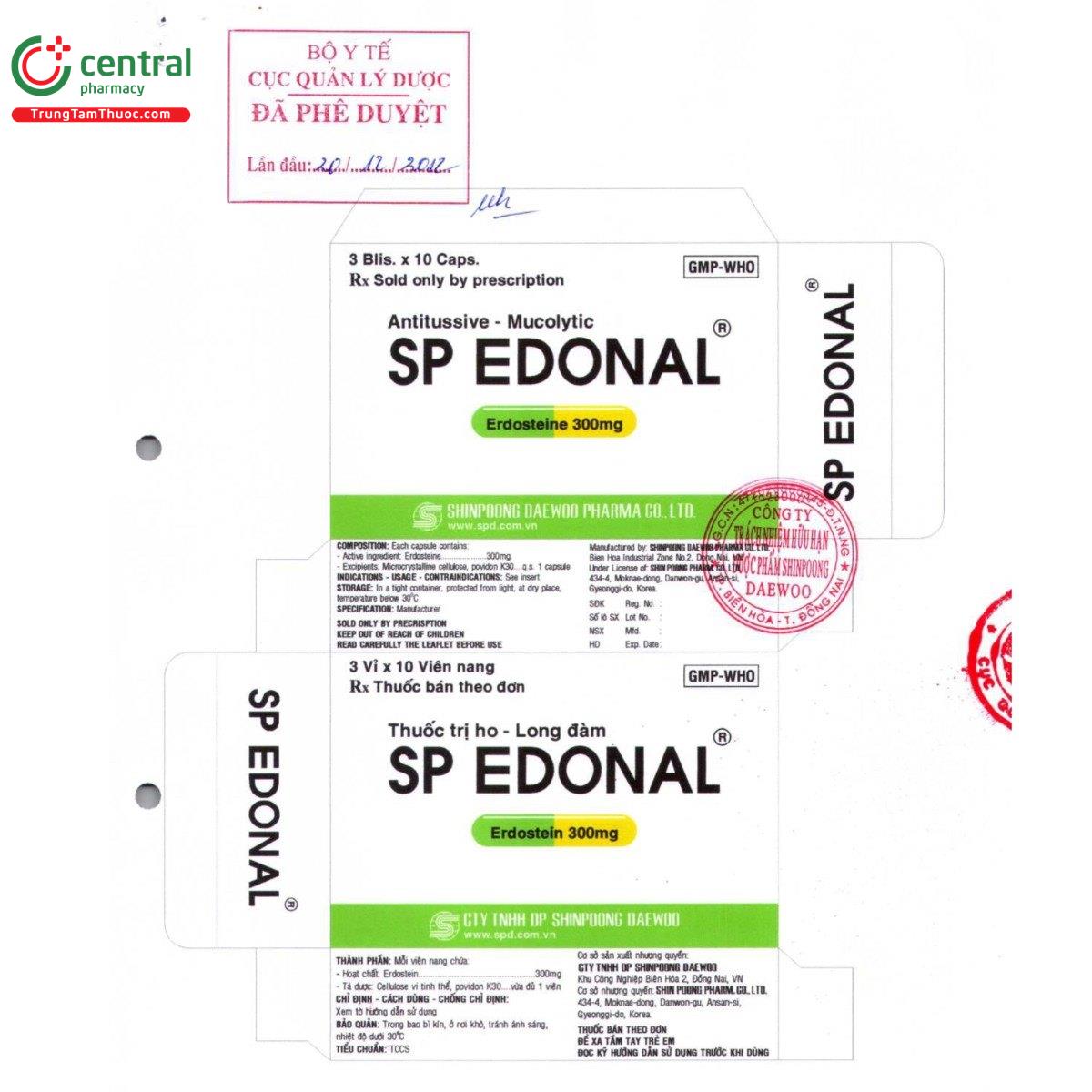thuoc sp edonal 300mg 3 D1810 thuoc sp edonal 300mg 3 D1810