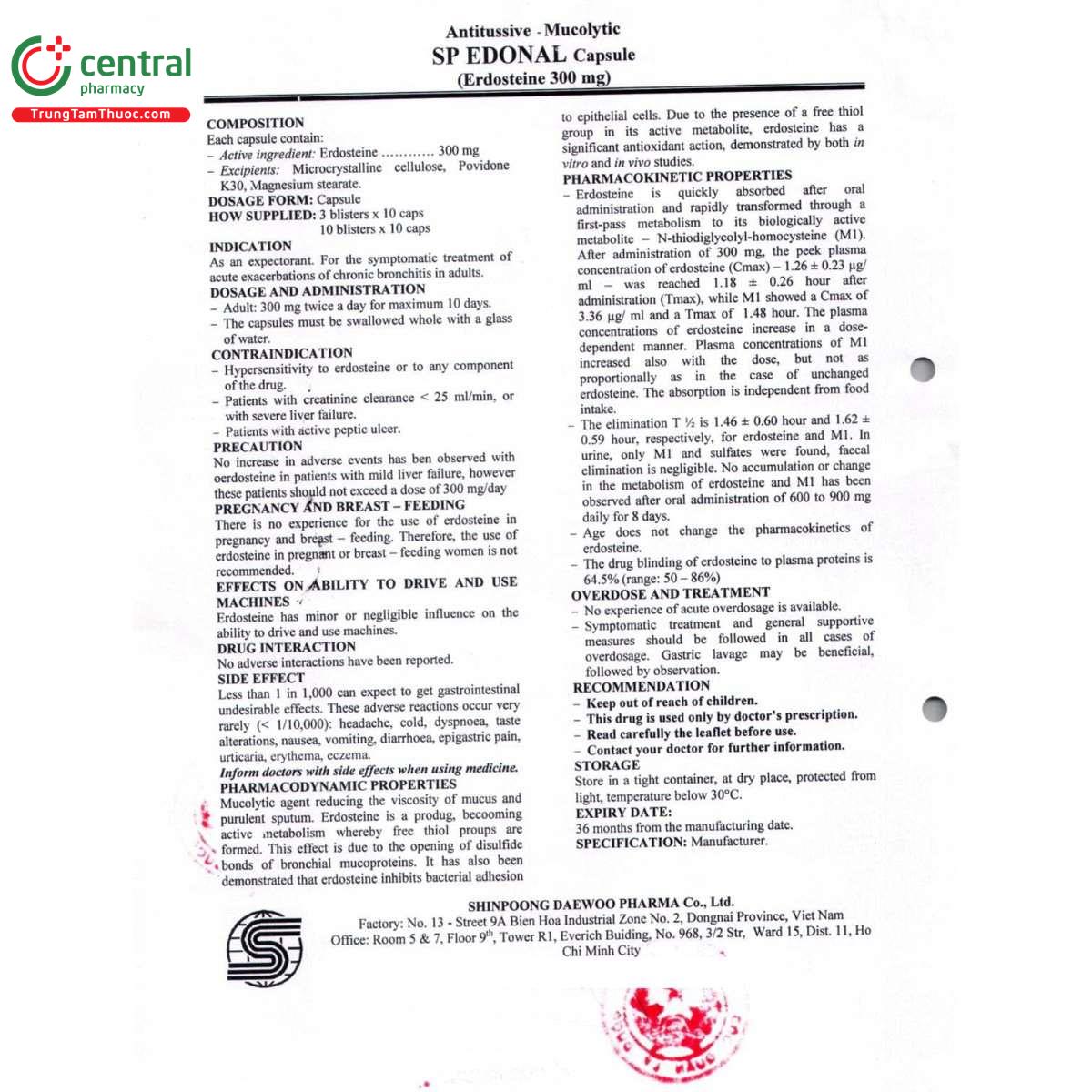 thuoc sp edonal 300mg 5 U8831 thuoc sp edonal 300mg 5 U8831