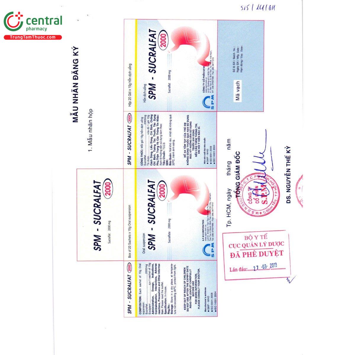 thuoc spm sucralfat 2000 2 B0166 thuoc spm sucralfat 2000 2 B0166