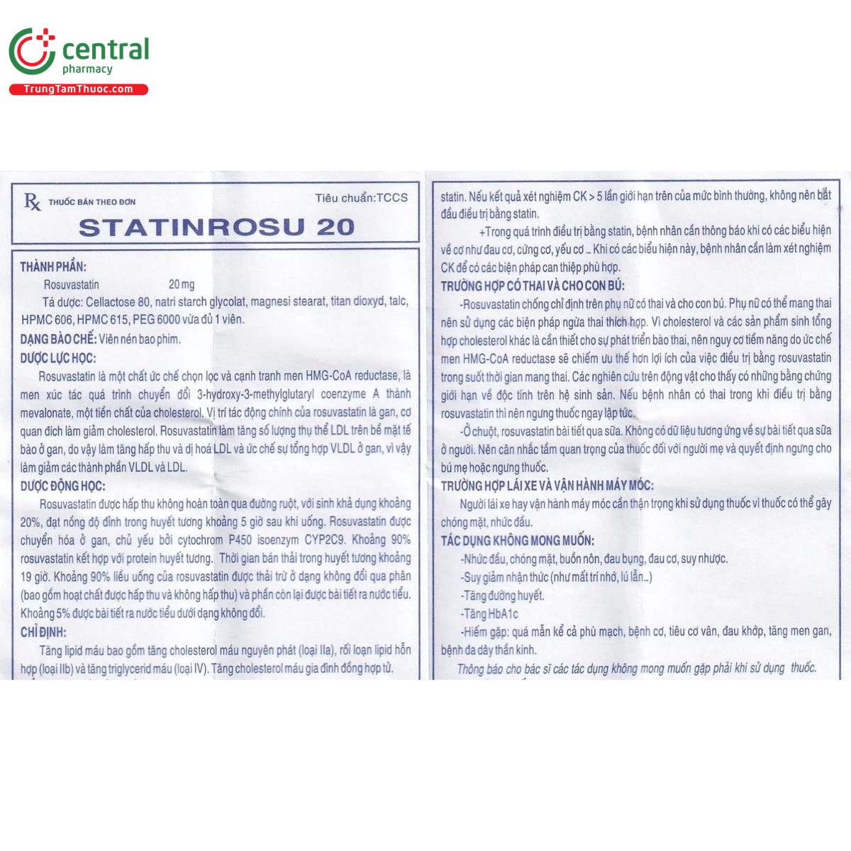 thuoc statinrosu 20mg 8 H3626 thuoc statinrosu 20mg 8 H3626