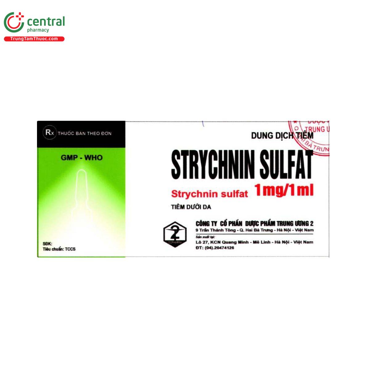 thuoc strychnin sulfat 1mg 1ml N5133