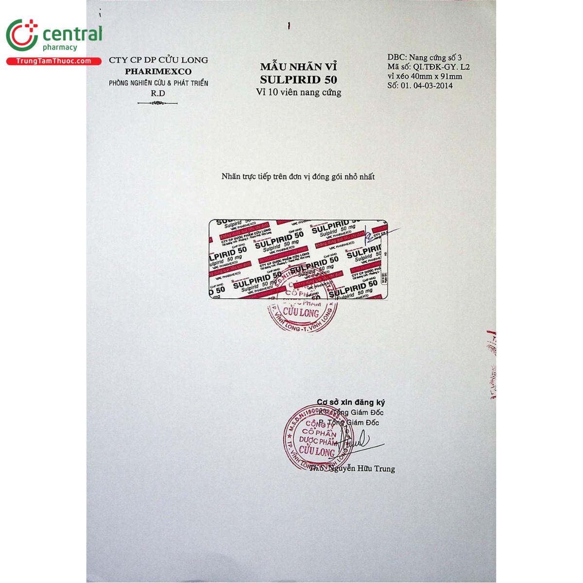 thuoc sulpirid 50mg pharimexco 5 D1641 thuoc sulpirid 50mg pharimexco 5 D1641