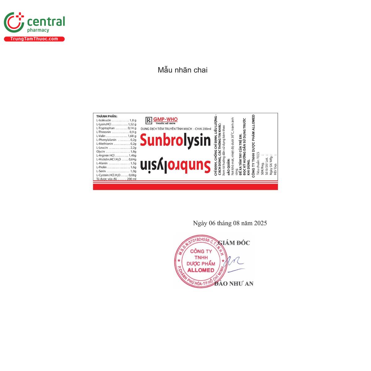 thuoc sunbrolysin 1 F2415 thuoc sunbrolysin 1 F2415