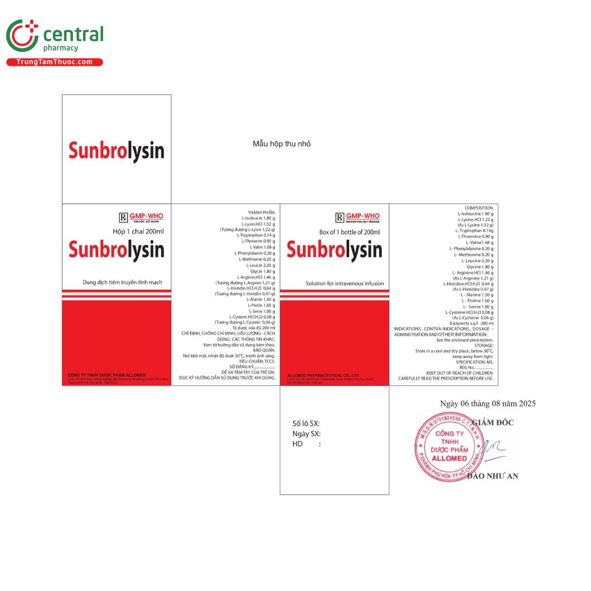 thuoc sunbrolysin 2 T8766 thuoc sunbrolysin 2 T8766