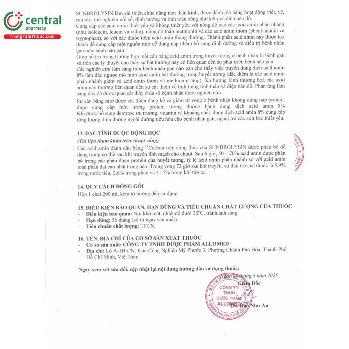 thuoc sunbrolysin 6 S7460 thuoc sunbrolysin 6 S7460