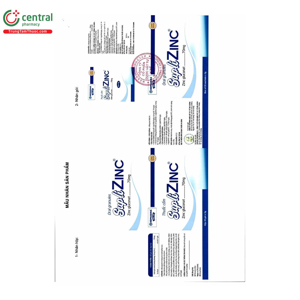 thuoc suplizinc 70mg 4 S7613 thuoc suplizinc 70mg 4 S7613