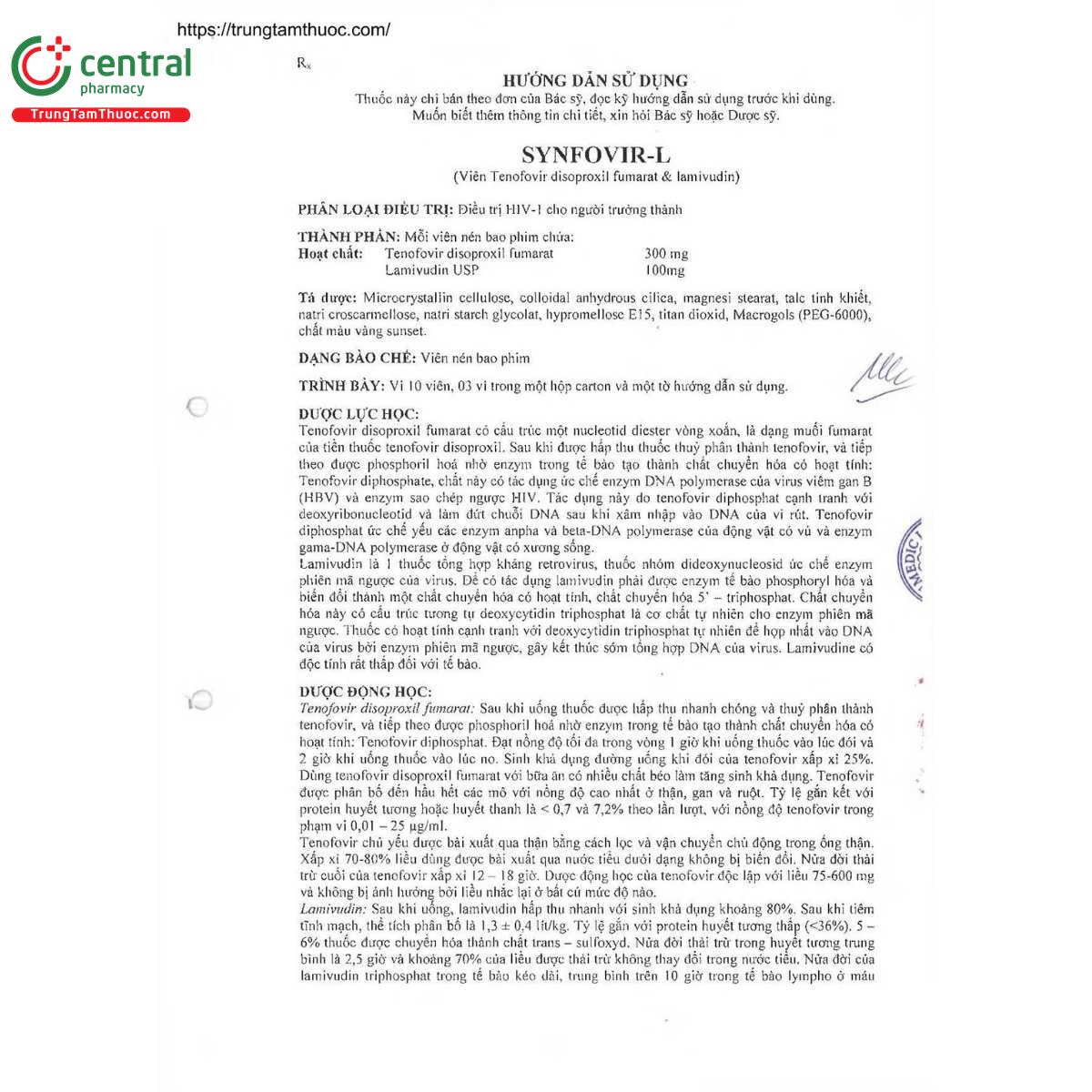 thuoc synfovir l 3 U8772 thuoc synfovir l 3 U8772