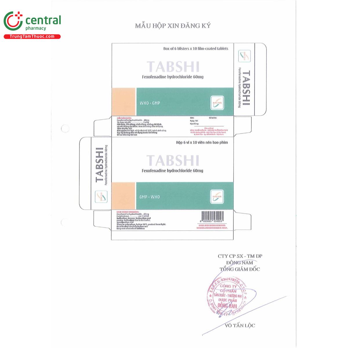 thuoc tabshi 60mg 6 U8502 thuoc tabshi 60mg 6 U8502