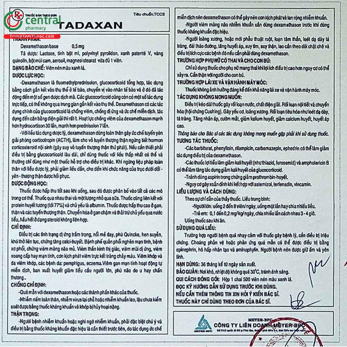 thuoc tadaxan vien nen mau xanh la 4 N5846 thuoc tadaxan vien nen mau xanh la 4 N5846