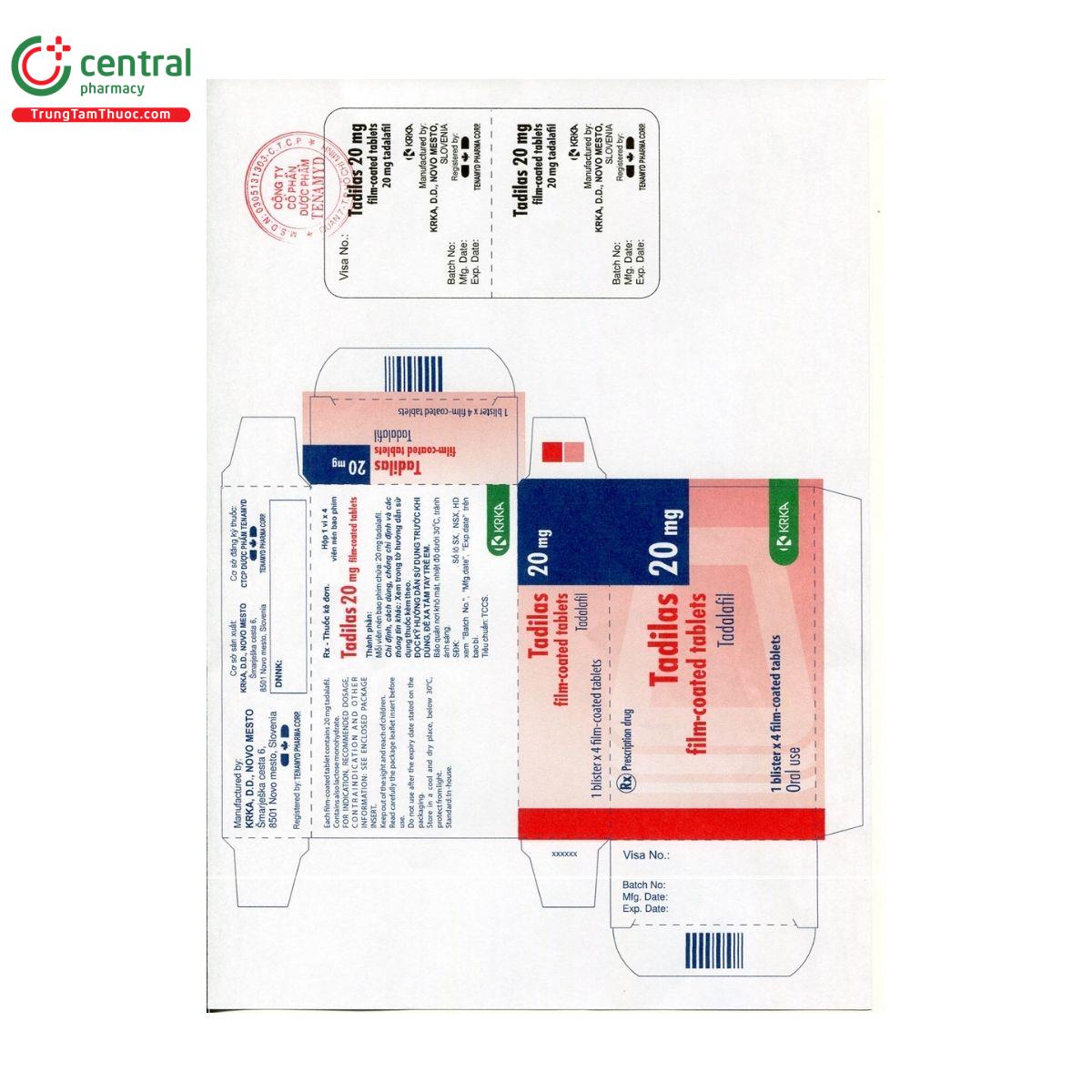 thuoc tadilas 20mg film coated tablets 2 N5457 thuoc tadilas 20mg film coated tablets 2 N5457