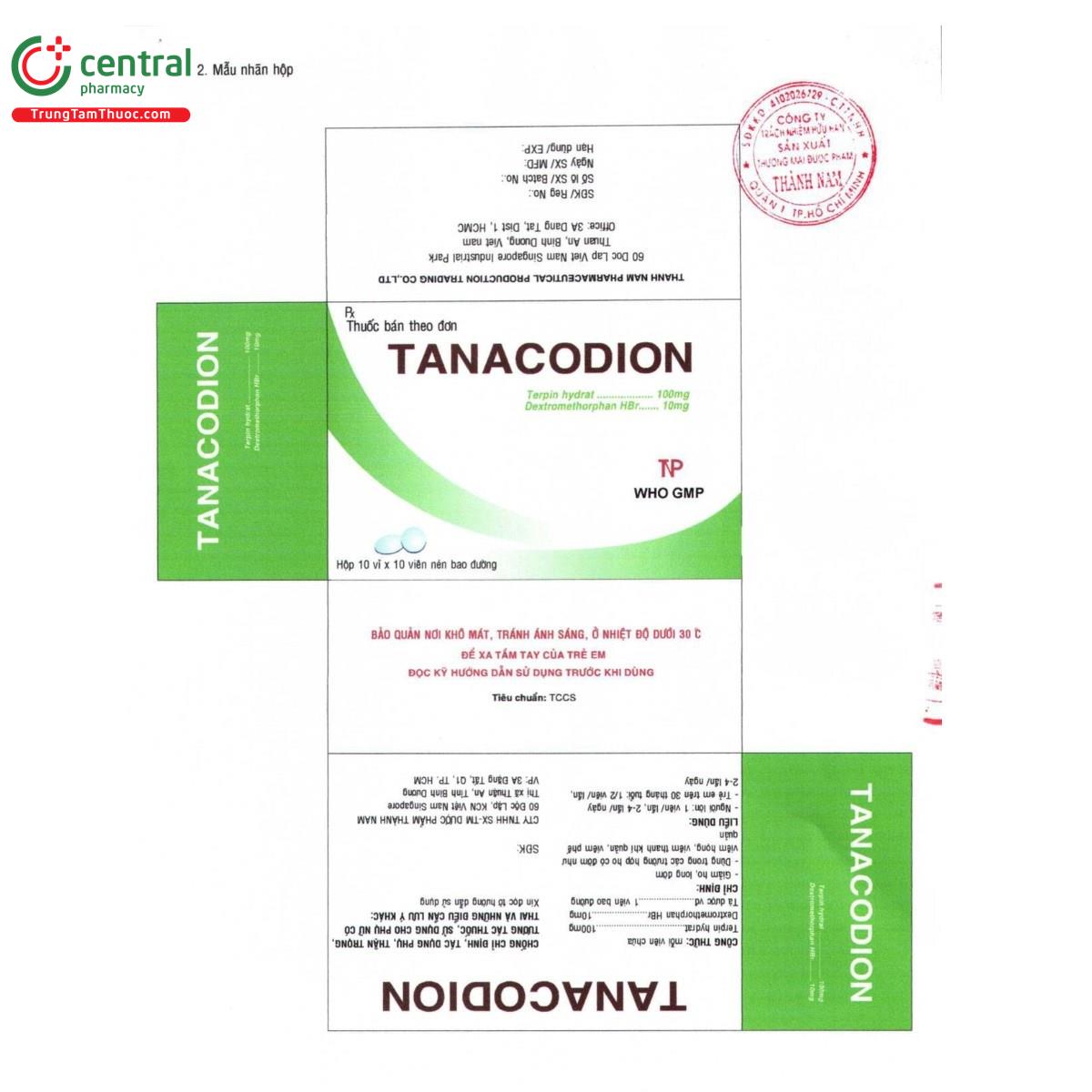 thuoc tanacodion 100mg 10mg 2 G2137 thuoc tanacodion 100mg 10mg 2 G2137