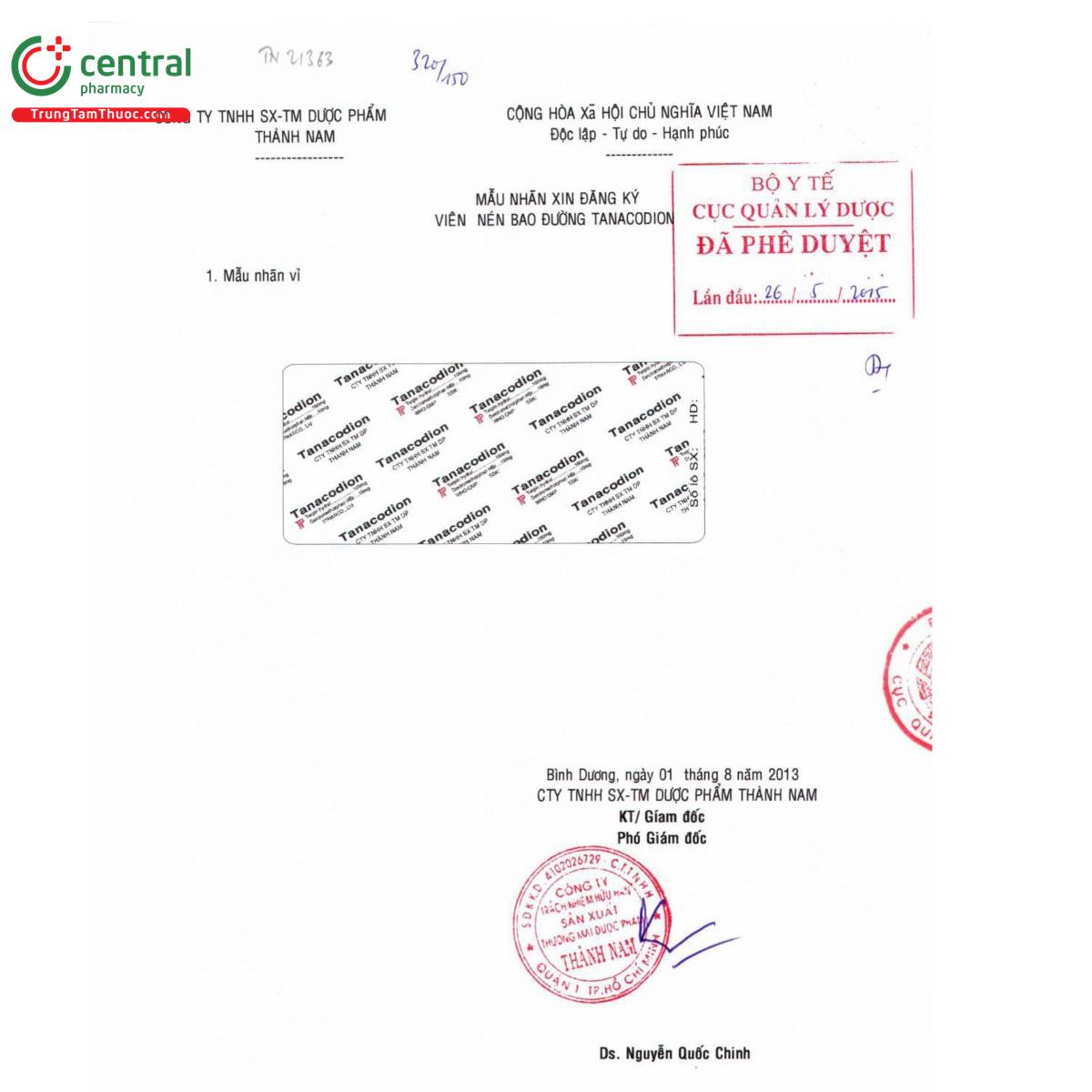 thuoc tanacodion 100mg 10mg 3 V8400 thuoc tanacodion 100mg 10mg 3 V8400