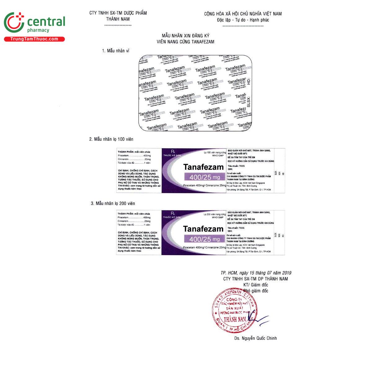 thuoc tanafezam 400 25mg 5 J3051 thuoc tanafezam 400 25mg 5 J3051