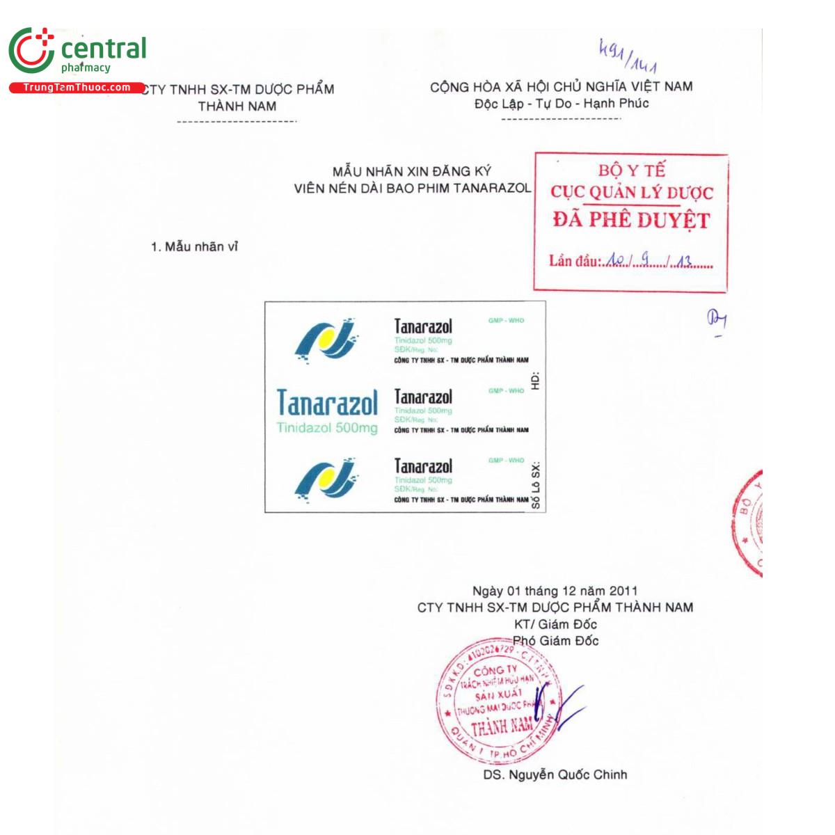 thuoc tanarazol 500mg 4 N5240 thuoc tanarazol 500mg 4 N5240