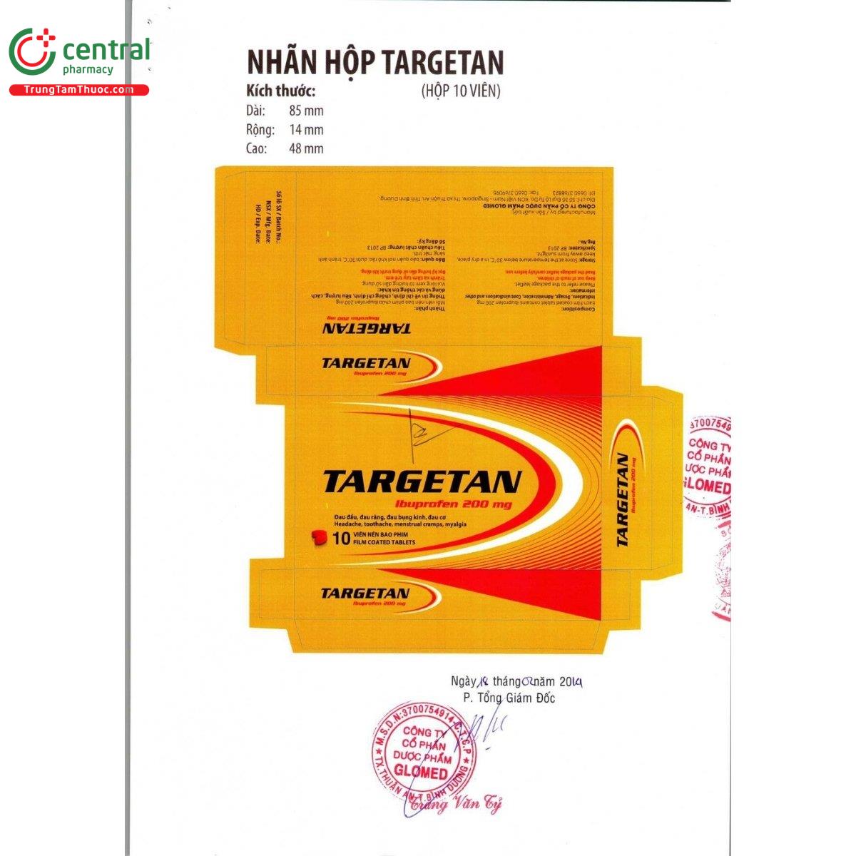 thuoc targetan 200mg 2 B0043 thuoc targetan 200mg 2 B0043