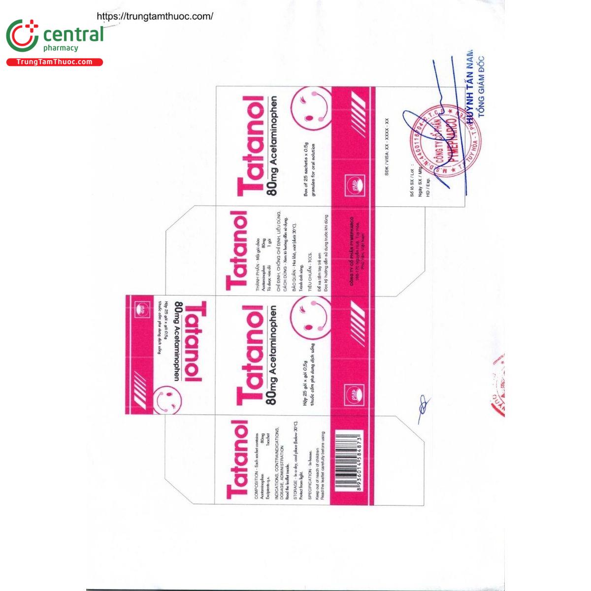 thuoc tatanol 80mg 2 P6724 thuoc tatanol 80mg 2 P6724