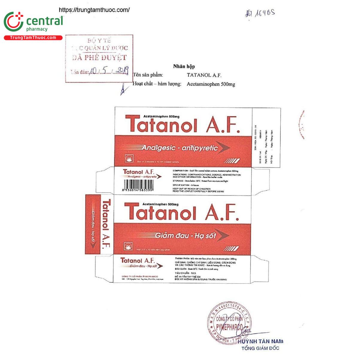 thuoc tatanol af 500mg 2 V8306 thuoc tatanol af 500mg 2 V8306