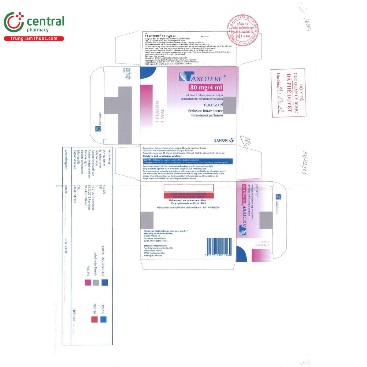 thuoc taxotere 80mg 4ml 4 V8282