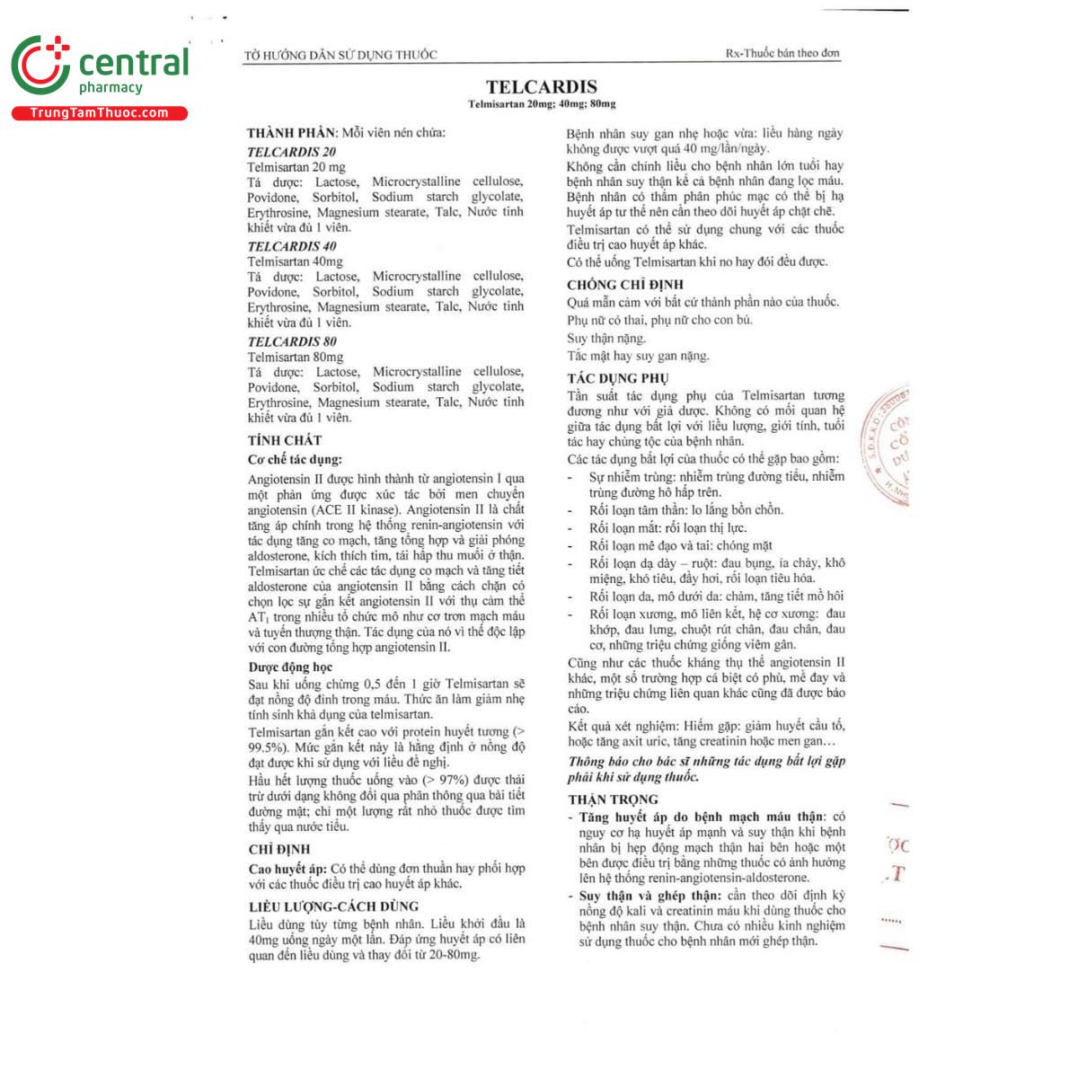 thuoc telcardis 40 3 G2627 thuoc telcardis 40 3 G2627