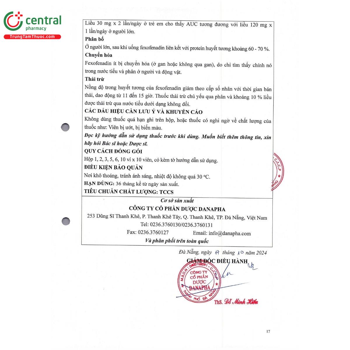thuoc telfadin danapha 30 odt 16 Q6231 thuoc telfadin danapha 30 odt 16 Q6231