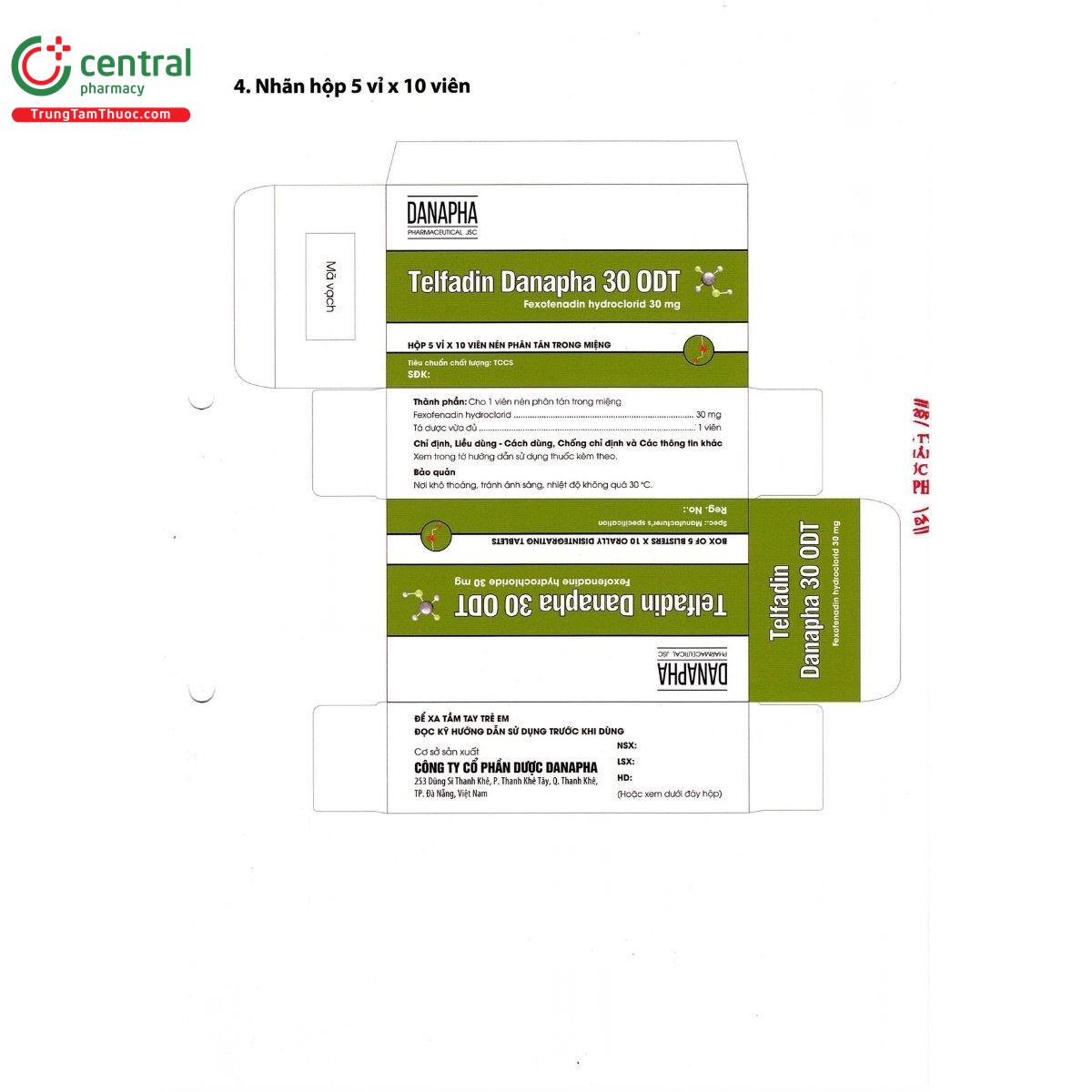 thuoc telfadin danapha 30 odt 9 H3345 thuoc telfadin danapha 30 odt 9 H3345