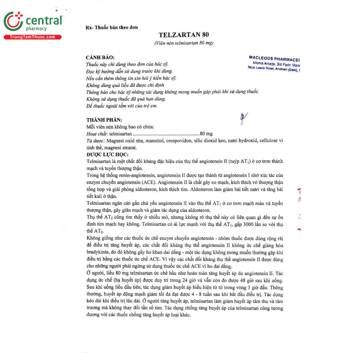 thuoc telzartan 80 5 C0734 thuoc telzartan 80 5 C0734