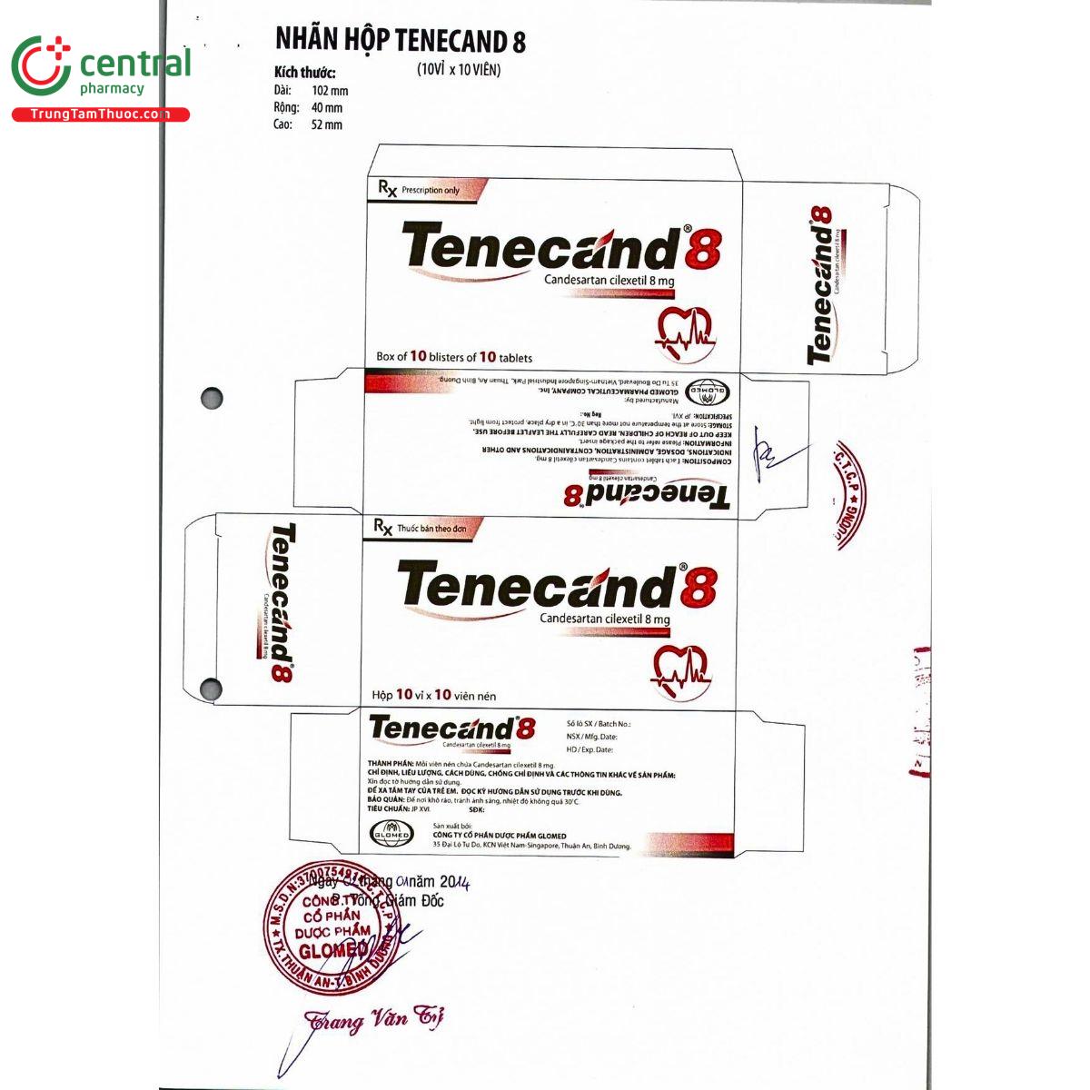 thuoc tenecand 8 5 O5461 thuoc tenecand 8 5 O5461