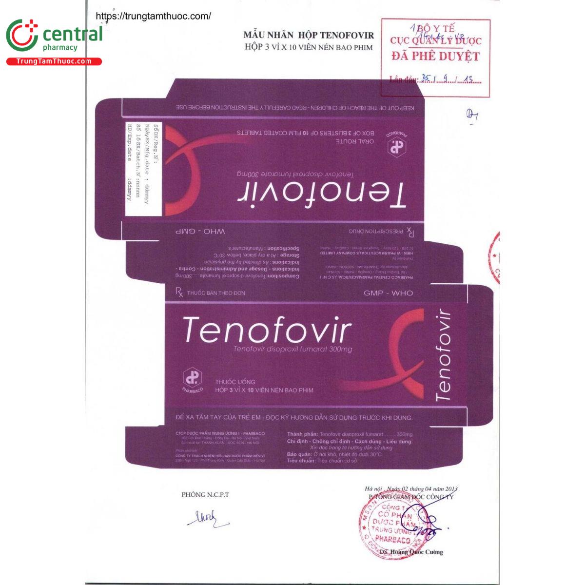 thuoc tenofovir 300 mg pharbaco 2 J3553