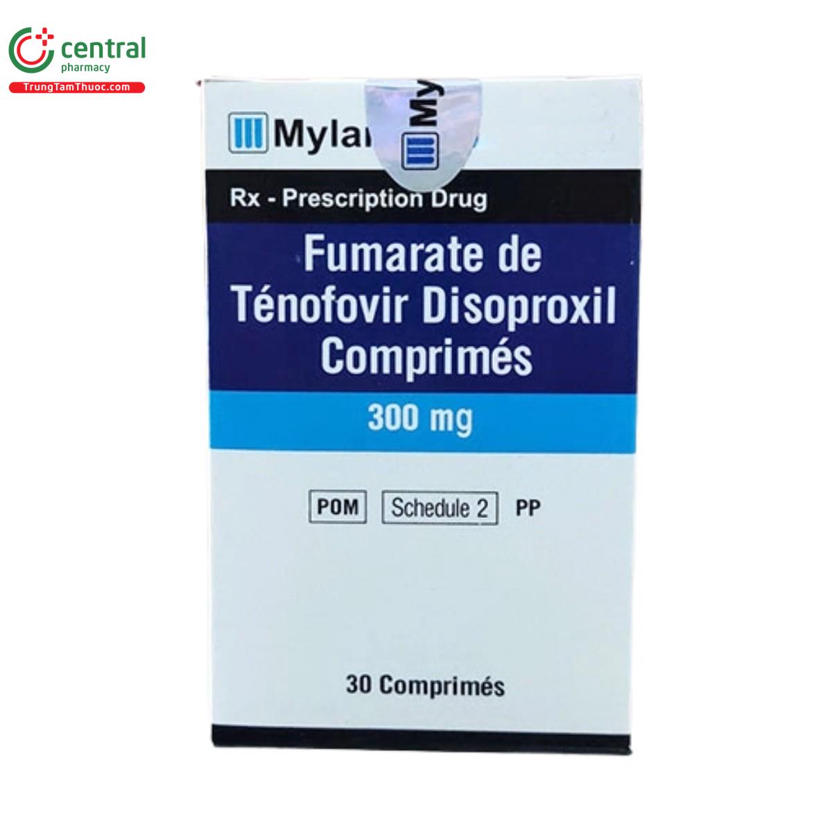 thuoc tenofovir disoproxil fumarate tablets 300mg mylan 2 M5775 thuoc tenofovir disoproxil fumarate tablets 300mg mylan 2 M5775