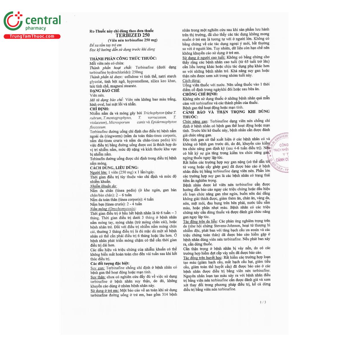 thuoc terbized 250 mg 3 M4112 thuoc terbized 250 mg 3 M4112
