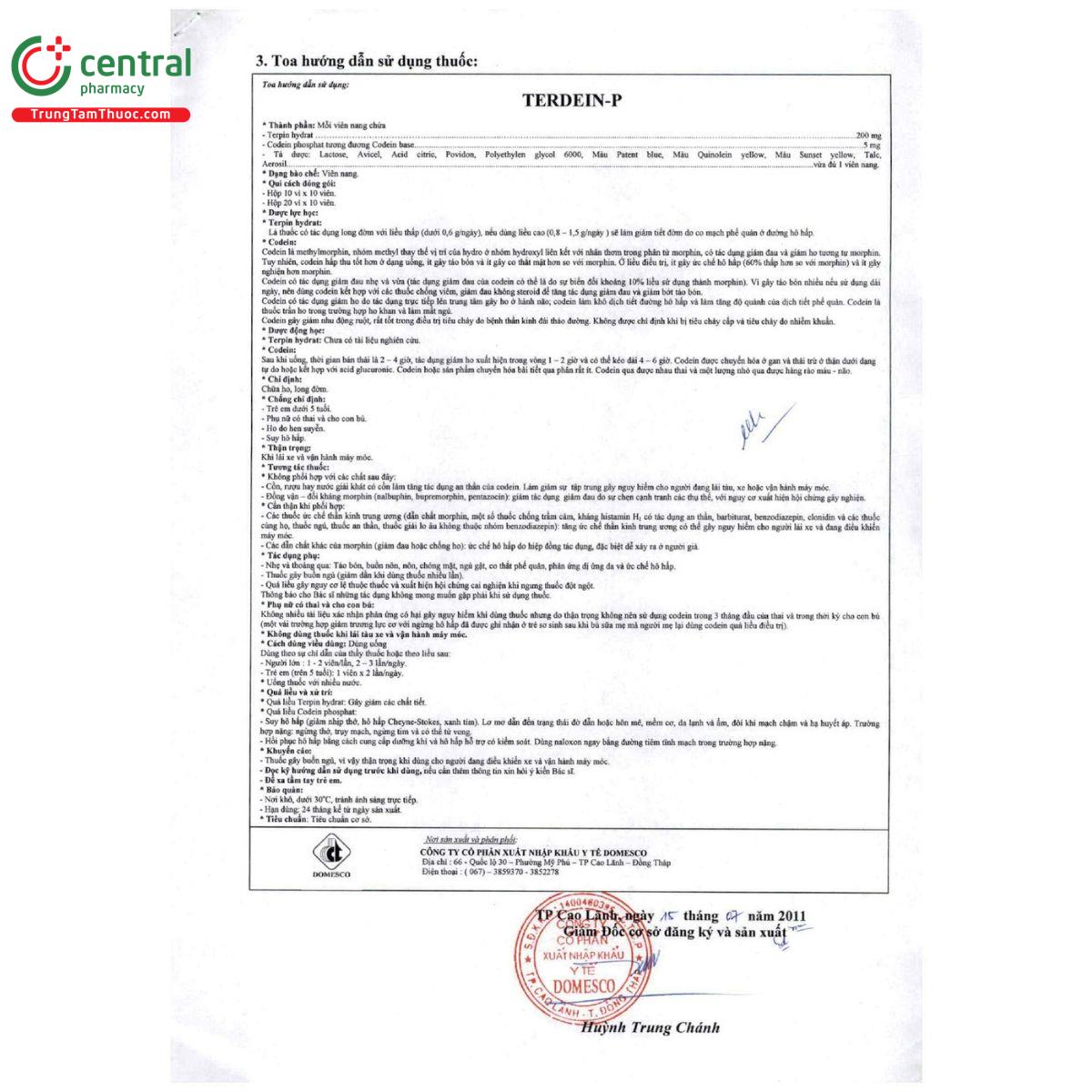 thuoc terdein p 7 E1005 thuoc terdein p 7 E1005