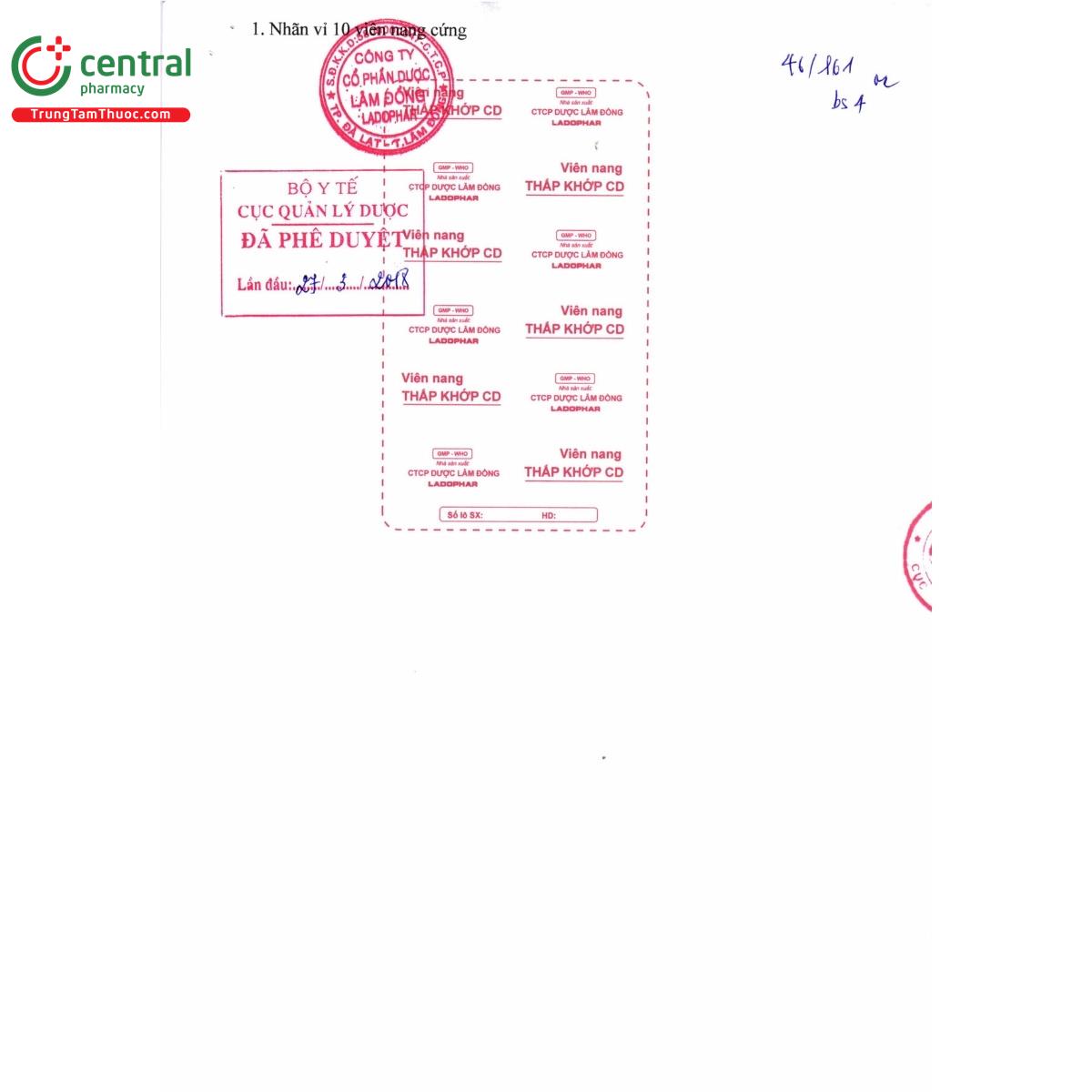 thuoc thap khop cd 5 A0684 thuoc thap khop cd 5 A0684