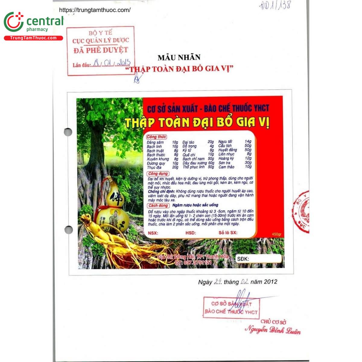 thuoc thap toan dai bo gia vi 2 D1038 thuoc thap toan dai bo gia vi 2 D1038