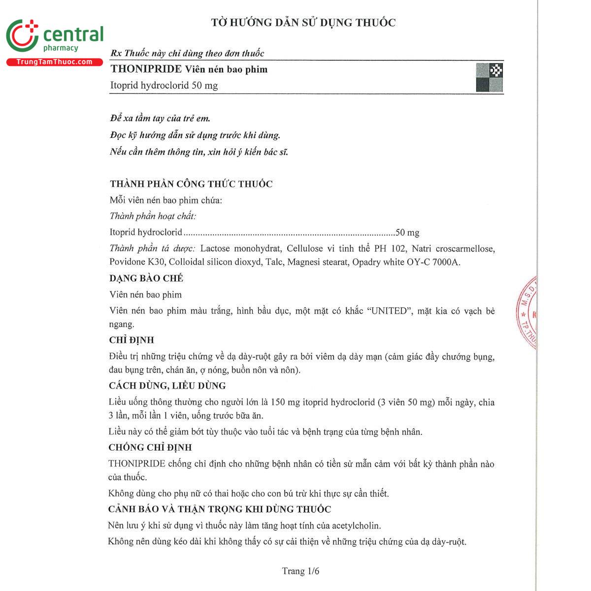 thuoc thonipride 50mg 3 J3183 thuoc thonipride 50mg 3 J3183
