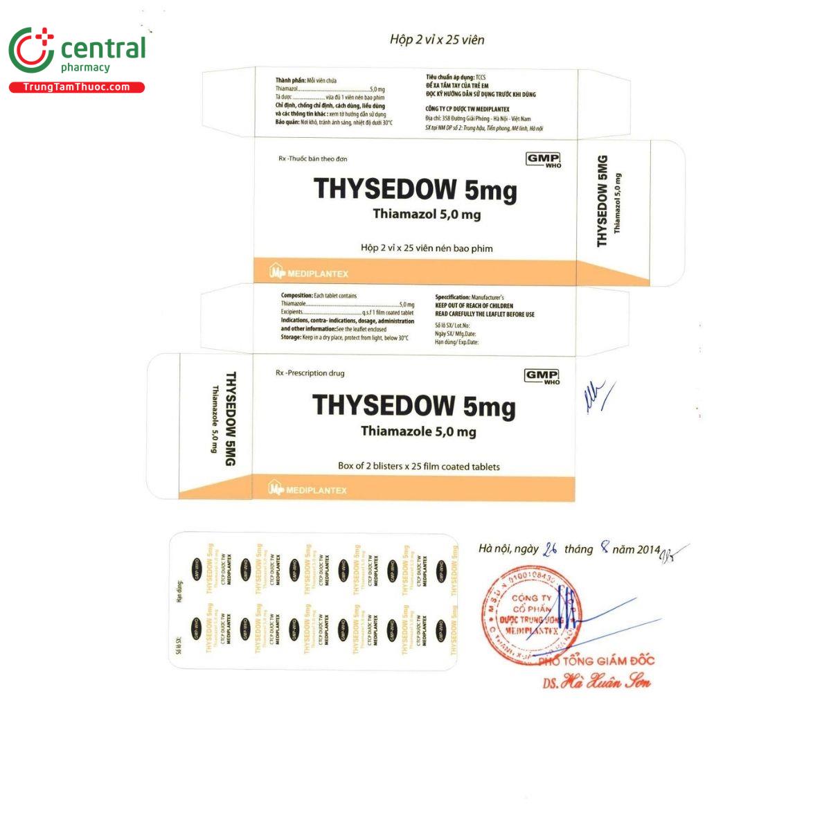 thuoc thysedow 5mg 5 G2186 thuoc thysedow 5mg 5 G2186
