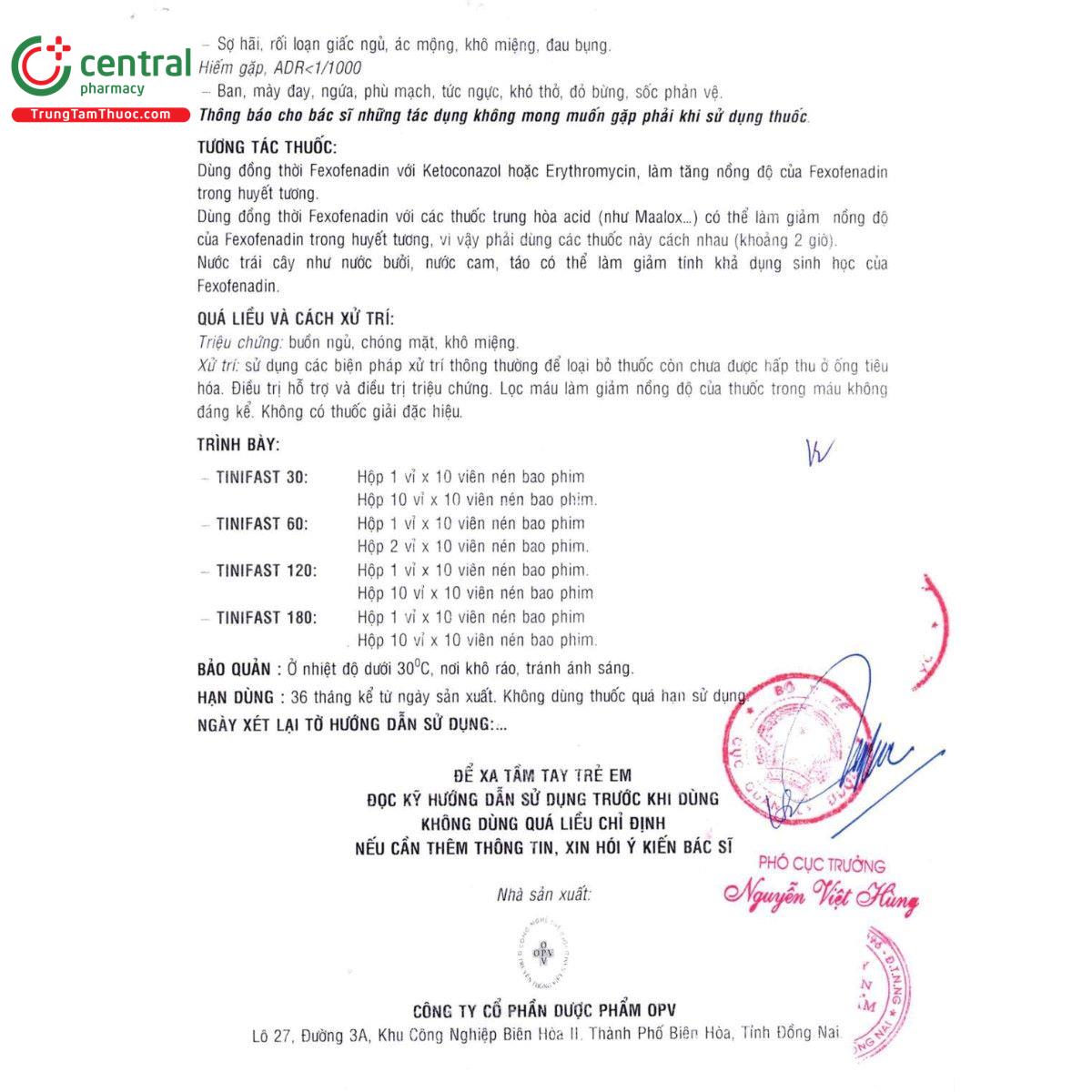 thuoc tinifast 180 6 D1285 thuoc tinifast 180 6 D1285