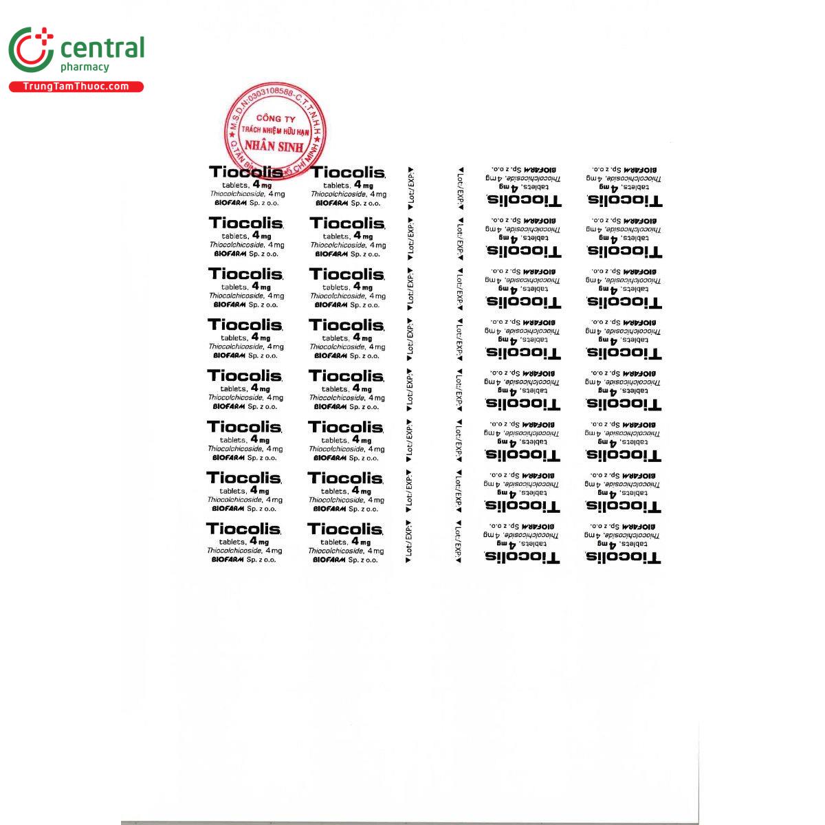 thuoc tiocolis tablets 4mg 6 D1228