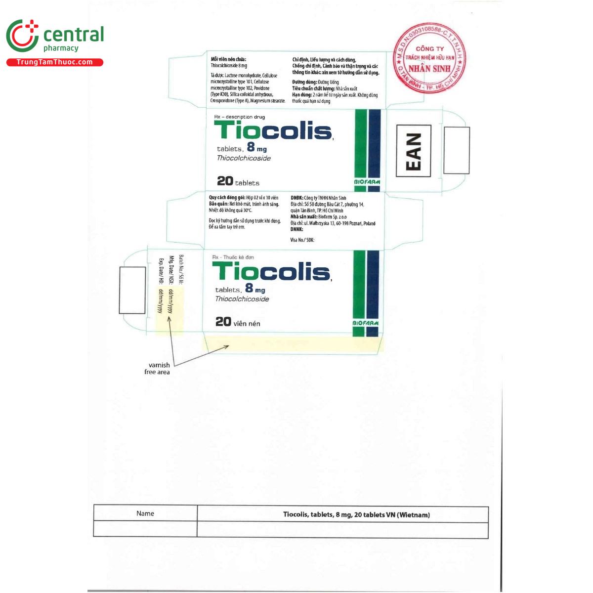 thuoc tiocolis tablets 8mg 2 P6301 thuoc tiocolis tablets 8mg 2 P6301
