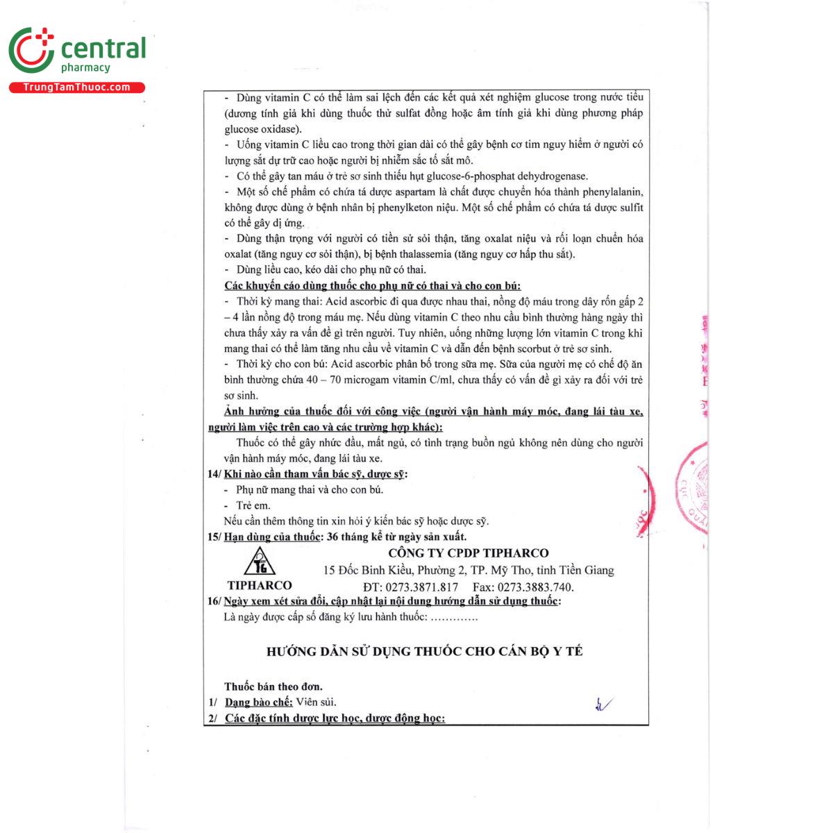 thuoc tipha c 1000mg 10 D1051