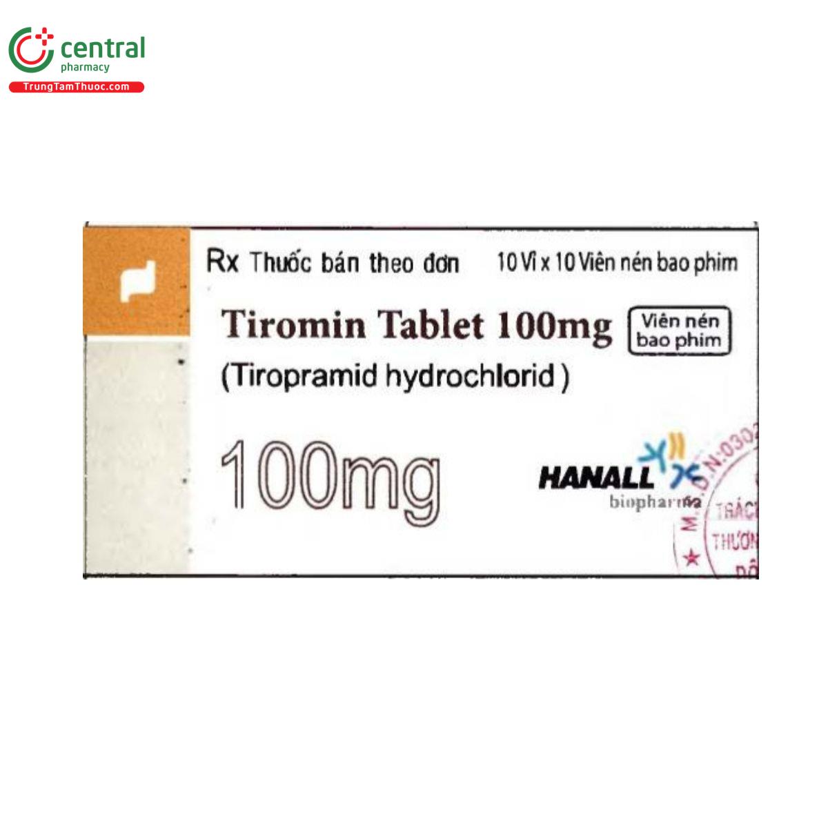 thuoc tiromin tablet 100mg 1 A0260 thuoc tiromin tablet 100mg 1 A0260