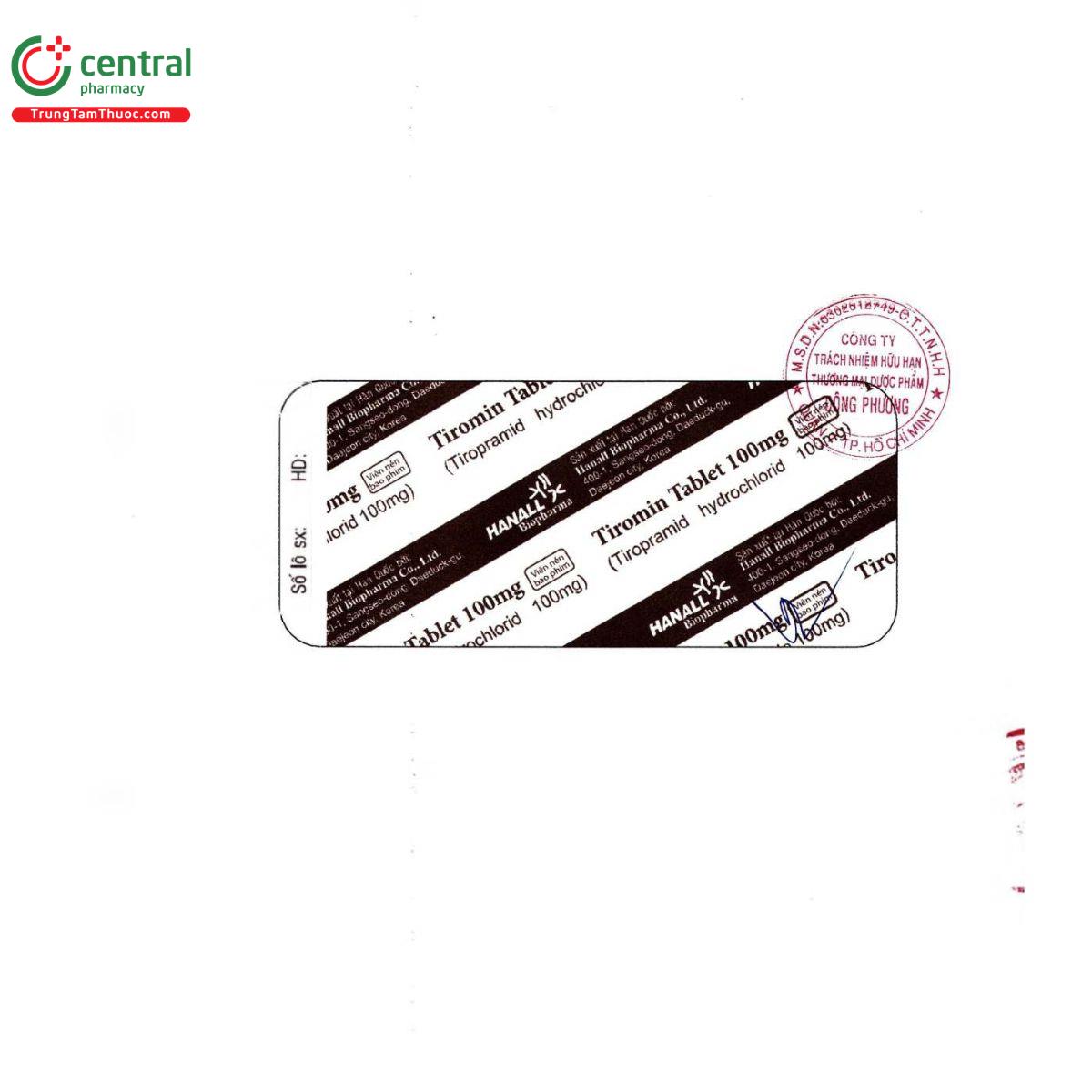 thuoc tiromin tablet 100mg 3 V8267 thuoc tiromin tablet 100mg 3 V8267