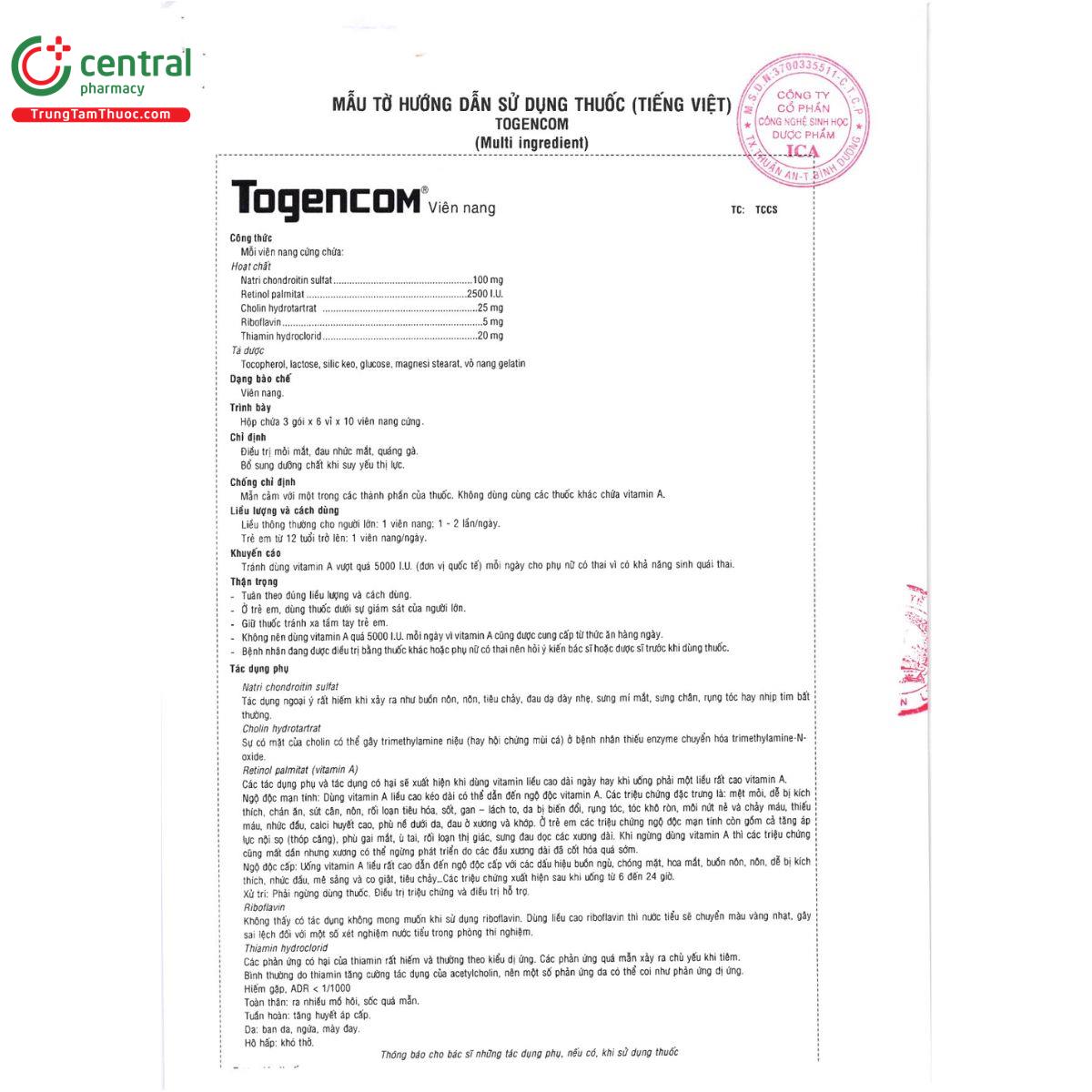 thuoc togencom 5 S7824 thuoc togencom 5 S7824